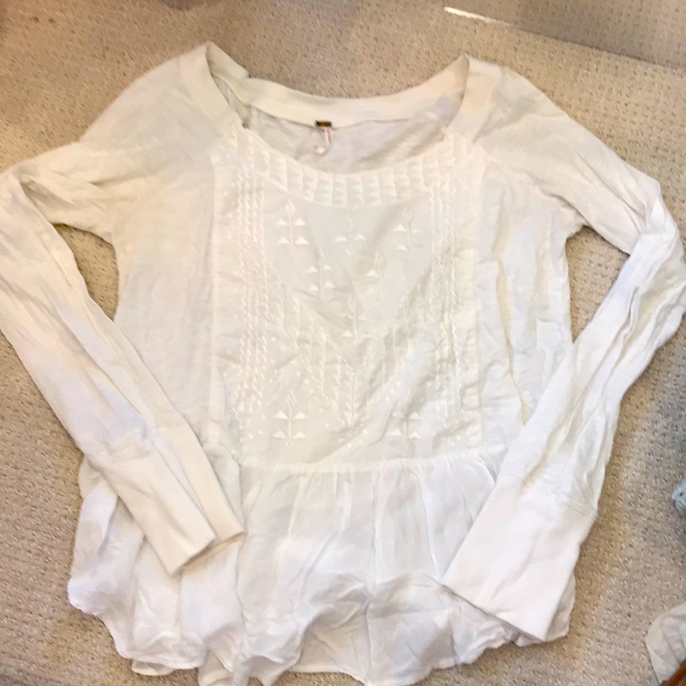 White long sleeved top